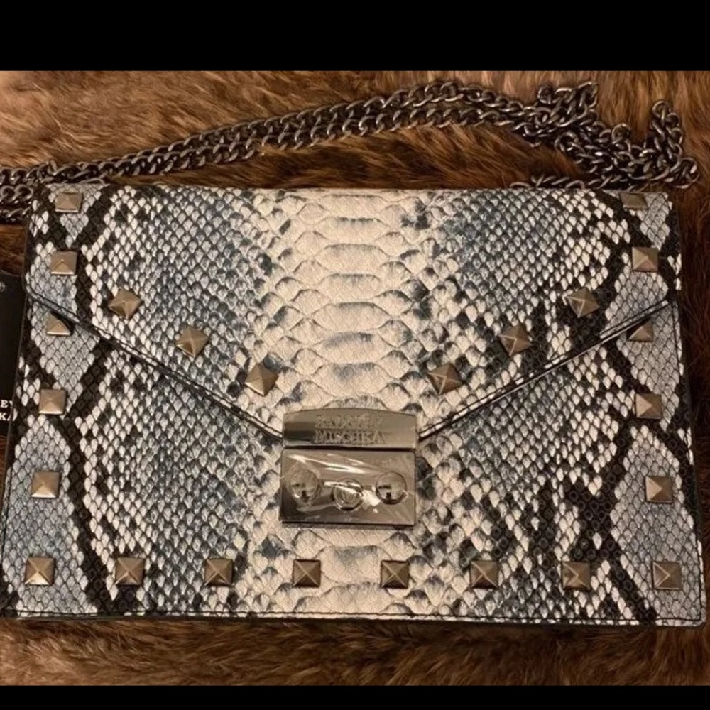 Badgley Mischka snakeskin Crossbody Vegan Leather